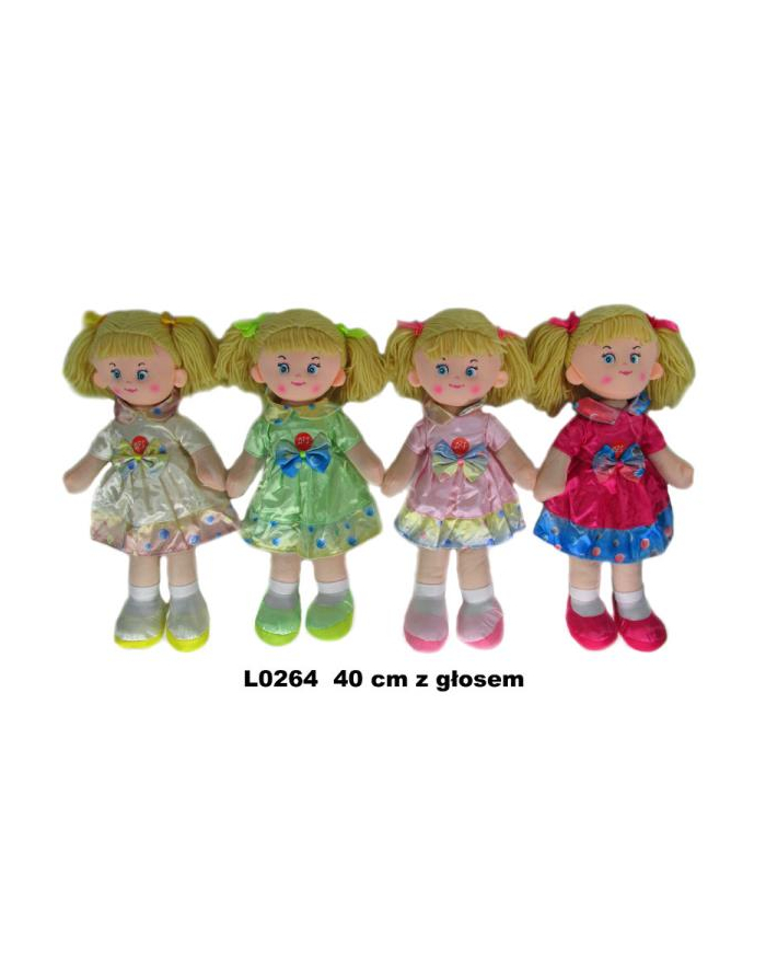 sun-day Lalka szmacianka 40cm 4wz z głosem 154552  cena za 1szt główny