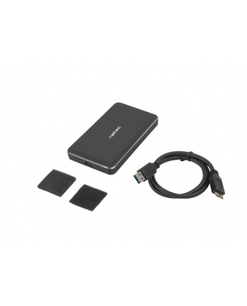 natec Kieszeń zewnętrzna HDD/SSD Sata Oyster Pro 2,5cala USB 3.0 czarna  aluminium slim