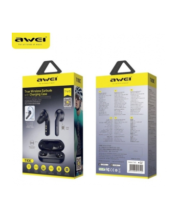 awei Słuchawki Bluetooth 5.0 T10C TWS + stacja dokujaca czarny
