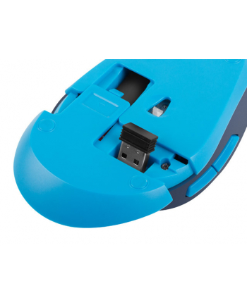 natec Mysz bezprzewodowa Siskin 2400DPI niebieska z cichym klikiem