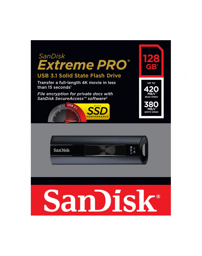 sandisk Pendrive Extreme Pro USB 3.1 128GB 420/380 MB/s główny