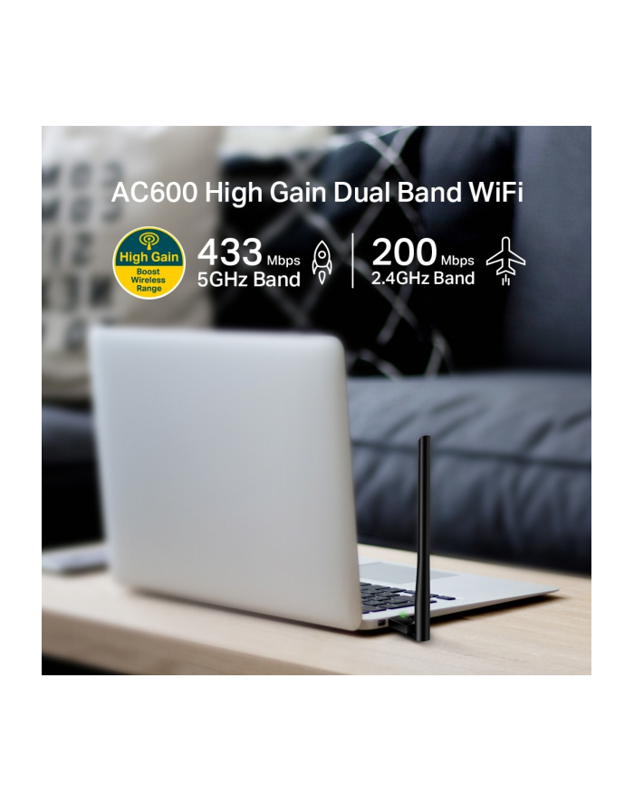 tp-link Karta sieciowa Archer T2U Plus USB WiFi AC600 główny