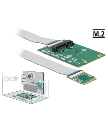 Delock konwerter M.2 Key A+E male > Mini PCI-E