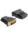 Delock adapter DVI-D(M)(24+1)->HDMI(F), czarny - nr 2