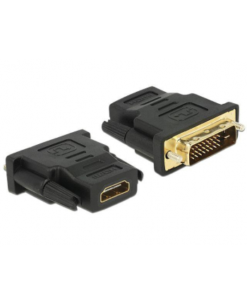 Delock adapter DVI-D(M)(24+1)->HDMI(F), czarny