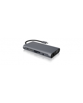 IcyBox Stacja dokująca USB Type-C, 3xUSB, HDMI 4k@30Hz, VGA, SD/microSD