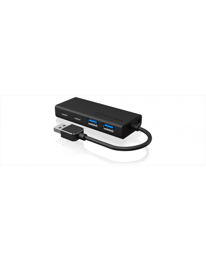 IcyBox 4-portowy Hub USB 3.0, 2x USB Type-C, 2x USB Type-A główny