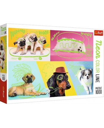 Puzzle 1000el Neon Color Line - Odlotowe psy 10578 Trefl