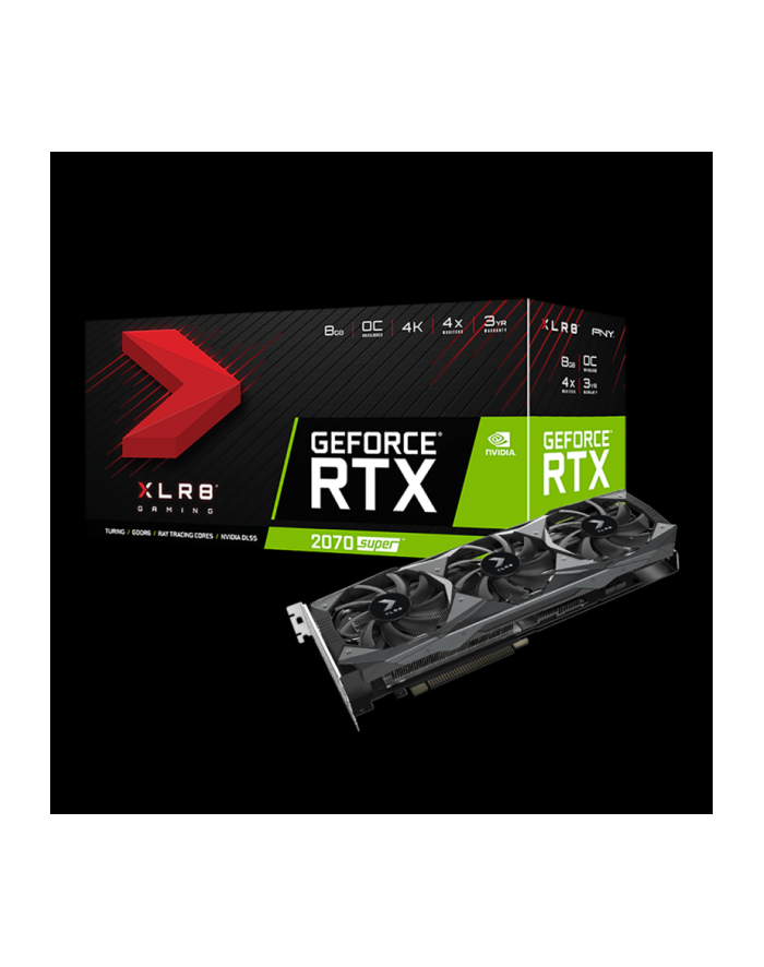 pny technologies europe PNY GeForce RTX 2070 Super XLR8 Gaming OC, 8GB GDDR6 (256 Bit), HDMI, DVI, DP główny