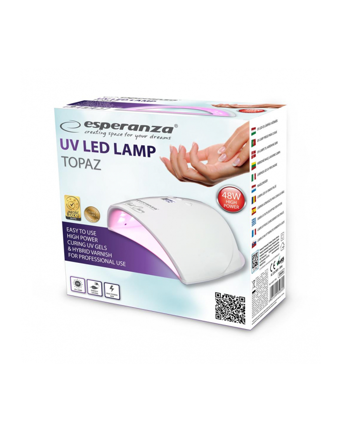 ESPERANZA EBN006 TOPAZ - Lampa UV do paznokci żelowych, hybrydowych 48W główny