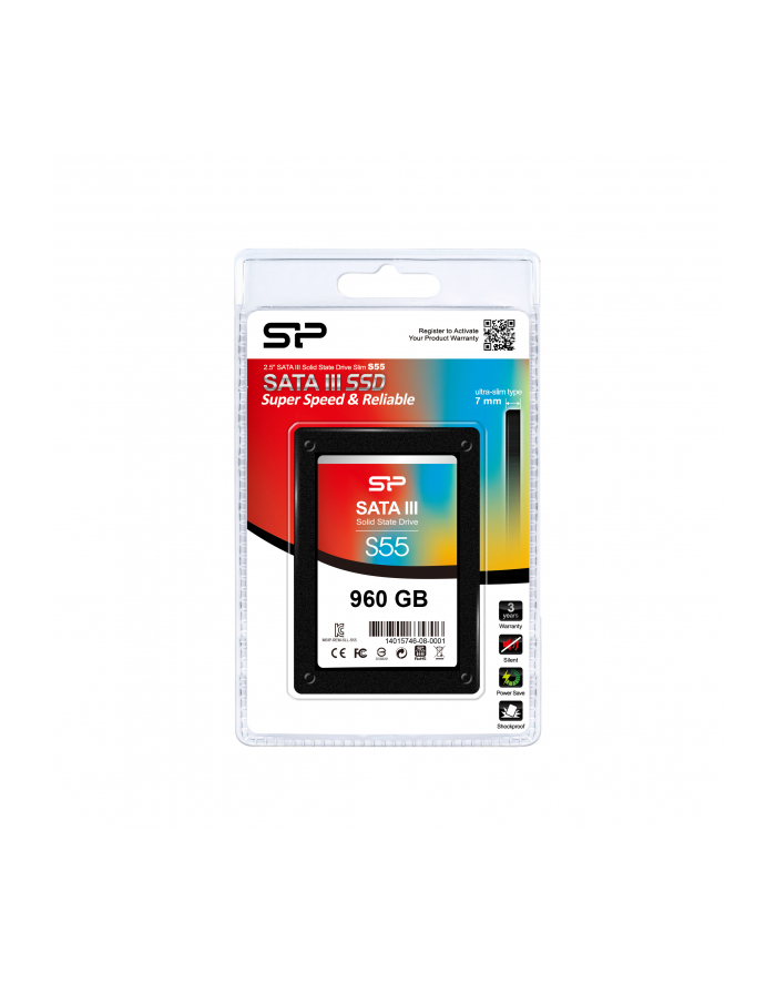 silicon power Dysk SSD SLIM S55 960GB 2,5 SATA3 550/420MB/s 7mm główny