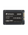 verbatim Dysk SSD wewnętrzny 256GB 2,5cala VI550 S3 SATA III czarny - nr 22