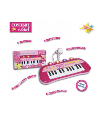 Bontempi Girl Keyboard 24 key z mikrofonem 33057 DANTE