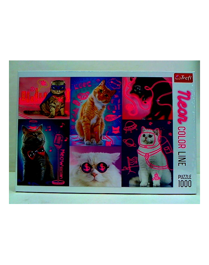 Puzzle 100el Neon Color Line - Super cats 10581 Trefl główny