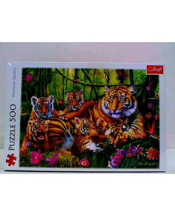 Puzzle 500el Rodzina tygrysów 37350 Trefl