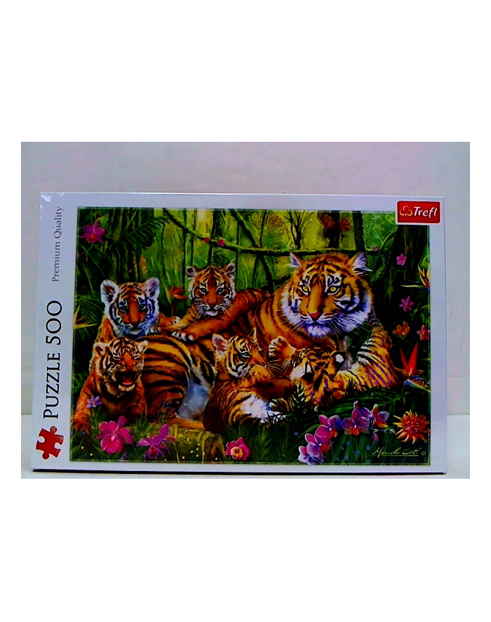 Puzzle 500el Rodzina tygrysów 37350 Trefl główny