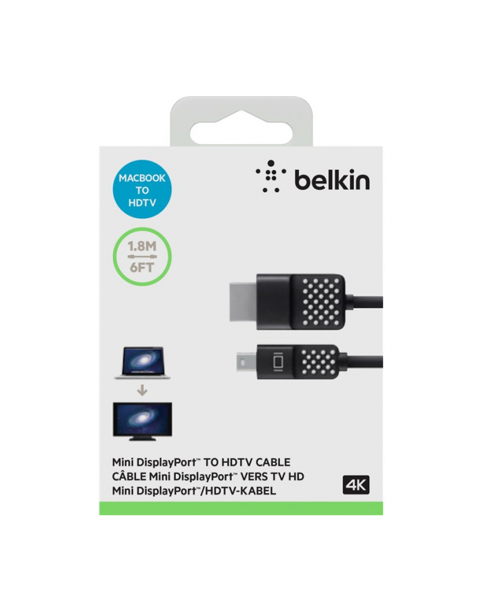 belkin Kabel Mini DisplayPort-HDMI 1,8m 4k czarny główny