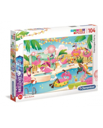 Clementoni Puzzle BRILLIANT 104 EL Flamingos Party 20151 p6