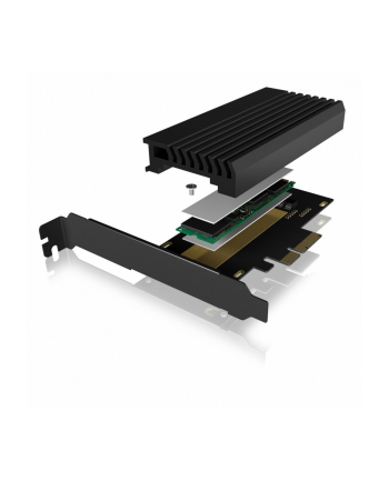 icybox Karta PCIe z gniazdem M.2 M-Key dla jednego dysku SSD M.2 NVMe IB-PCI214M2-HSL