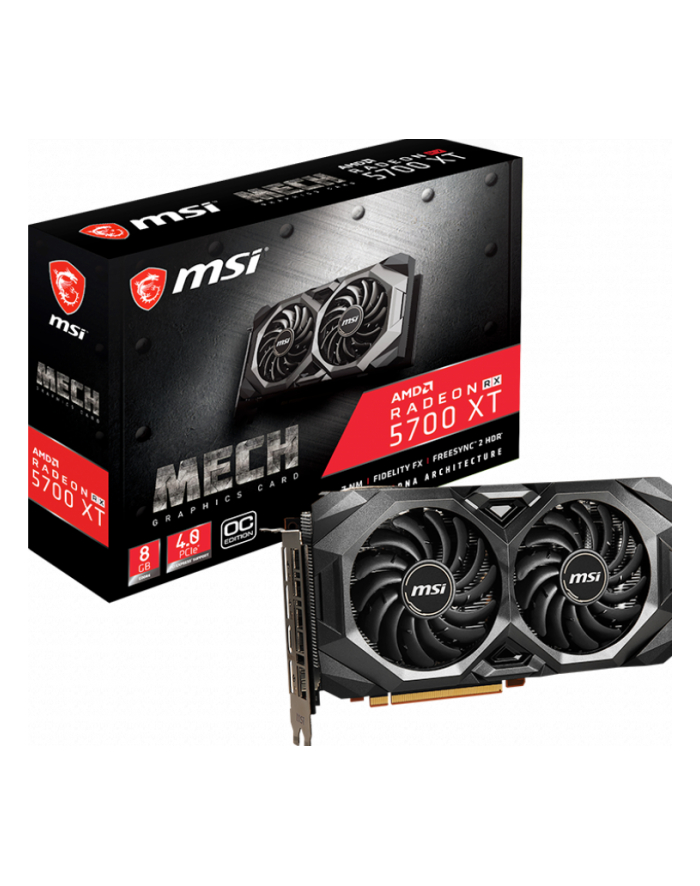 msi Karta graficzna Radeon RX 5700 XT MECH OC 8G GDDR6 256BIT HDMI/3DP główny