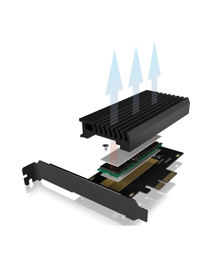 icybox Karta PCIe z gniazdem M.2 M-Key dla jednego dysku SSD M.2 NVMe IB-PCI214M2-HSL główny