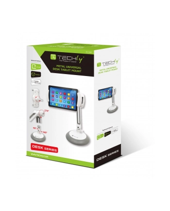 Techly Uniwersalne ramię biurkowe do smartfonu i tabletu 4-10'' regulowane