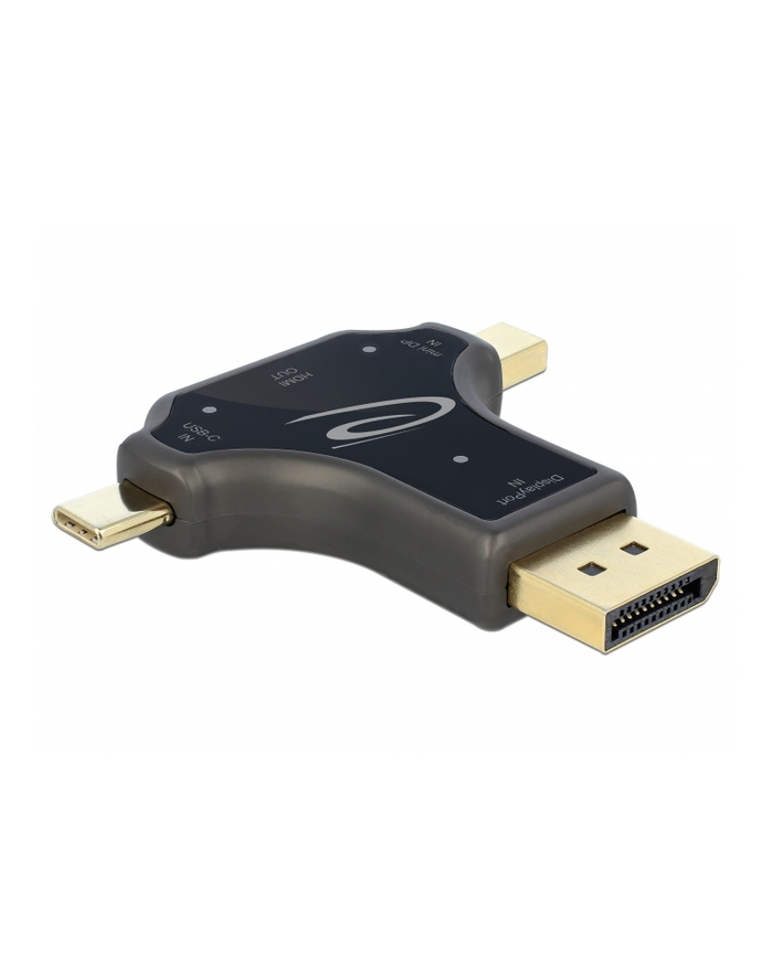 Delock Monitor adapter z USB Type-C/DP/miniDP do HDMI (F), 4K 60Hz, czarny główny