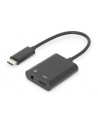 Kabel USB 3.1 Typ C Gen.2 SuperSpeed+ 10Gbps MiniJack 3.5mm + USB C czarny 20cm - nr 11