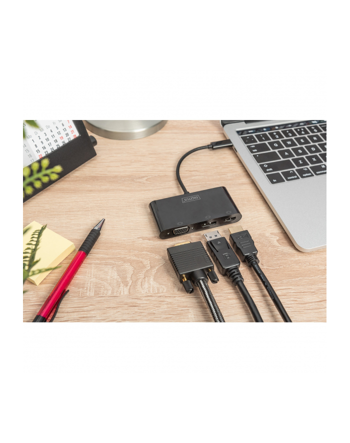 Adapter graficzny HDMI/ VGA 4K 30Hz UHD na USB 3.1 Typ C, z audio główny