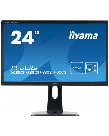 Monitor Iiyama XB2483HSU-B3 C 24'', panel AMVA+, DVI/HDMI/DP, USB, głośniki
