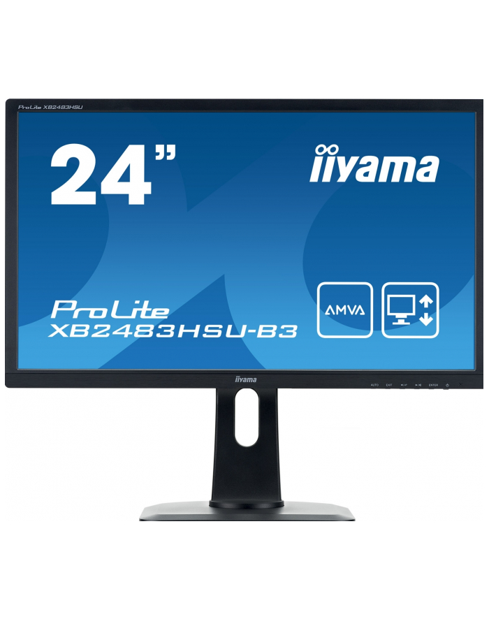 Monitor Iiyama XB2483HSU-B3 C 24'', panel AMVA+, DVI/HDMI/DP, USB, głośniki główny