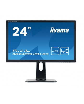 Monitor Iiyama XB2483HSU-B3 C 24'', panel AMVA+, DVI/HDMI/DP, USB, głośniki