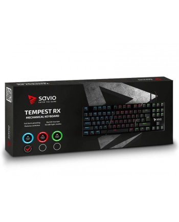 SAVIO MECHANICZNA KLAWIATURA GAMINGOWA SAVIO TEMPEST RX OUTEMU BLUE  ALUMINIOWA  PODŚWIETLANA SAVGK-TEMPEST BLUE