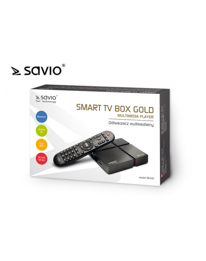 Odtwarzacz multimedialny SAVIO box gold TB-G01 (16GB; kolor czarny) główny