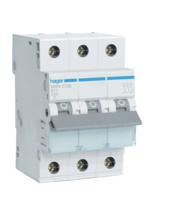 HAGER WYŁĄCZNIK NADPRĄDOWY 6KA 3P B 10A (MBN310E)