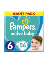 Pampers pieluchy Active baby Extra Large 6 56szt - nr 1