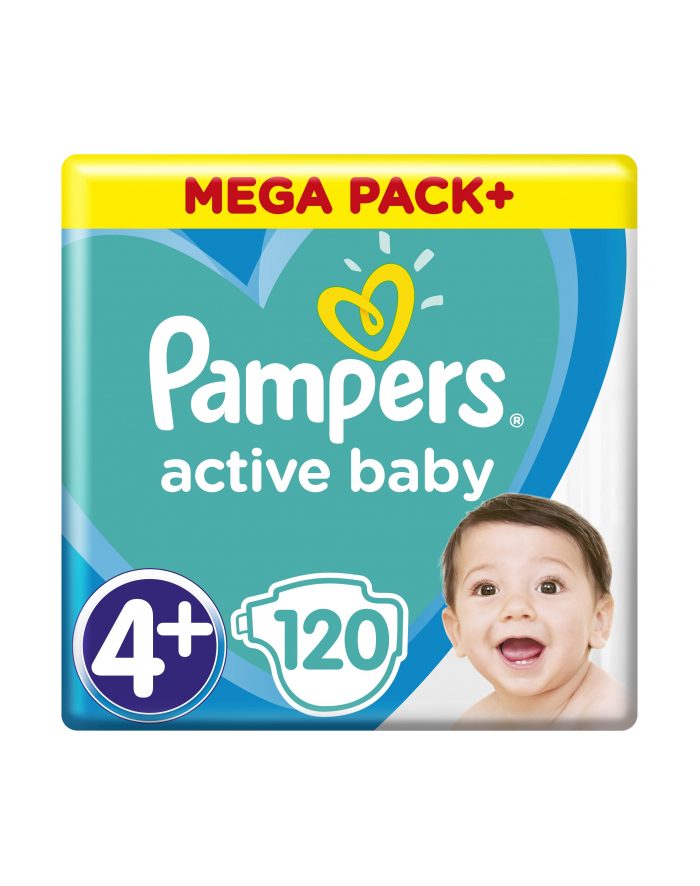 Pampers pieluchy Active Baby Dry Mega Pack Plus Maxi+ 120szt główny