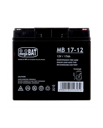 Akumulator UPS MPL POWER ELEKTRO VRLA MB 17-12 (12V DC; 17000mAh)