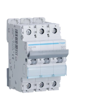 HAGER WYŁĄCZNIK NADPRĄDOWY 10KA 3P D 16A (NDN316)