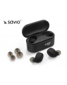 Słuchawki bezprzewodowe SAVIO TWS-04 (bluetooth; bezprzewodowe  Bluetooth; z wbudowanym mikrofonem; kolor czarny - nr 13