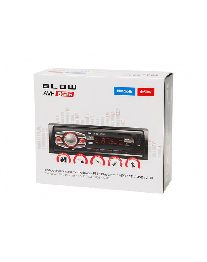 Radio samochodowe BLOW AVH-8626 78-279# (Bluetooth  USB + AUX + karty SD) główny