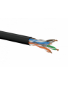 Kabel U/UTP A-LAN zewnętrzny  żelowany 24 AWG KIU6OUTZ305 (UTP; 305m; kat 6; kolor czarny) - nr 1