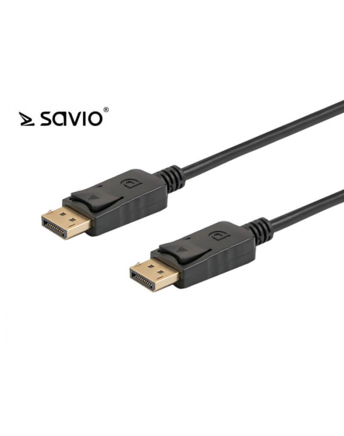 Kabel SAVIO CL-135 (DisplayPort M - DisplayPort M; 1m; kolor czarny) główny