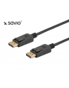 Kabel SAVIO CL-136 (DisplayPort M - DisplayPort M; 2m; kolor czarny) - nr 1