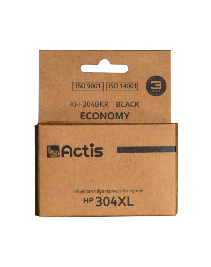 Tusz ACTIS KH-304BKR (zamiennik HP 304XL N9K08AE; Premium; 15 ml; czarny) główny