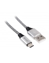 Kabel Tracer USB 2.0 Type-C A Male - C Male 1m czarno-srebrny - nr 5