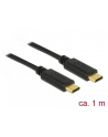 Kabel Delock USB-C(M) - USB-C(M) 2.0 1m czarny e-marker - nr 1