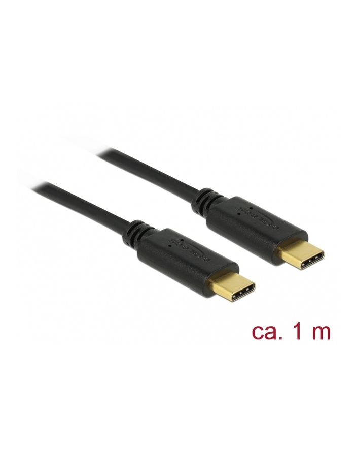 Kabel Delock USB-C(M) - USB-C(M) 2.0 1m czarny e-marker główny