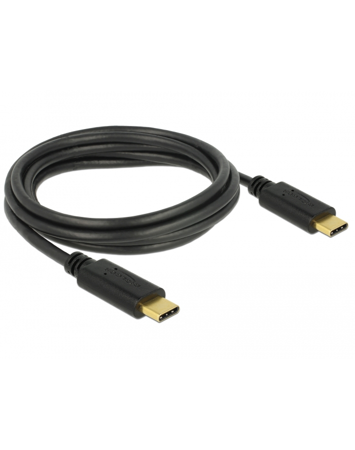 Kabel Delock USB-C(M) - USB-C(M) 2.0 2m czarny e-marker główny
