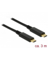 Kabel Delock USB-C(M) - USB-C(M) 2.0 3m czarny e-marker - nr 1